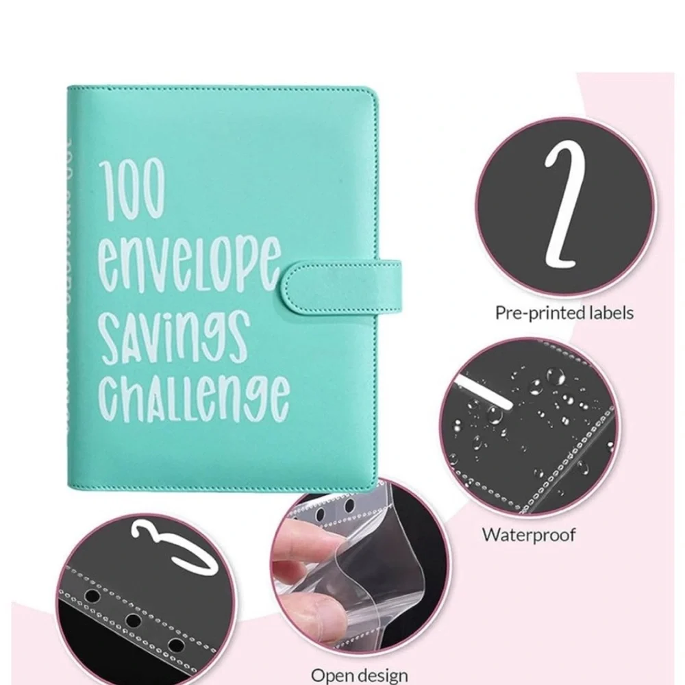 Light Blue Savings Challenge Binder